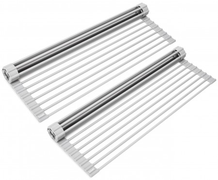 Multipurpose Kitchen Sink Rack Dish Drying Rack Over Sink Roll-up