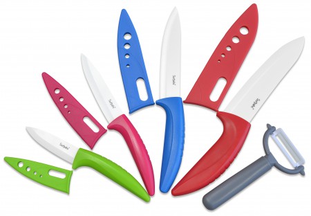 Ceramic Knife Set (Gift Box), Ankway 5 Pieces Kitchen Knives with Covers  Durable Rust Proof Lightweight Kitchen Ceramic Knife Set with Sheaths (4 Knife  Blades, 4 Sheaths and 1 Fruit Peeler) – Walmart Inventory Checker –  BrickSeek