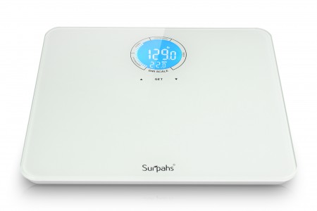 Surpahs Shiny Small Lightweight Digital Bathroom Scale w/ BMI